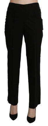 BENCIVENGA Black High Waist Straight Dress Trouser Pant -   -  BENCIVENGA.